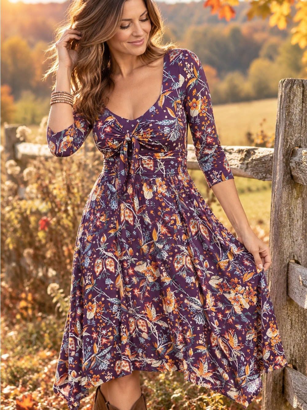 Anthropologie MAEVE soft stretchy knit floral purple dress, S.